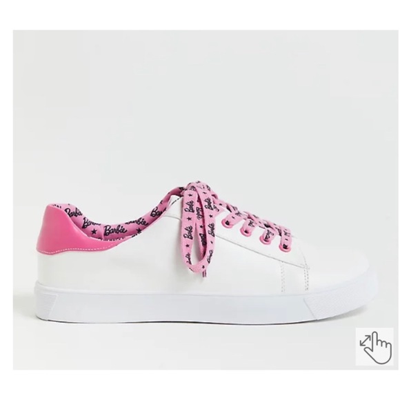 *HOST PICK* NEW Torrid 9 Wide Barbie White & Pink Faux Leather Sneakers - Picture 5 of 9